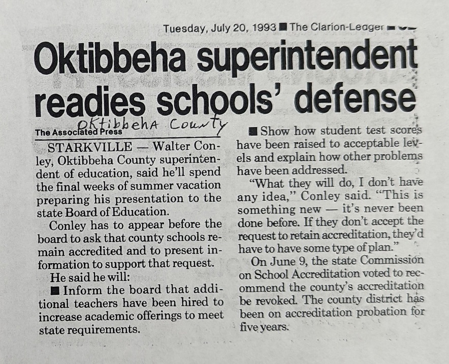 Conley Prepares Schools' Defense