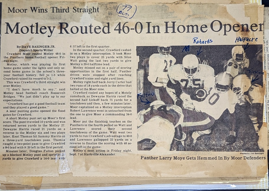 Motley Routed 46-0 In Home Opener