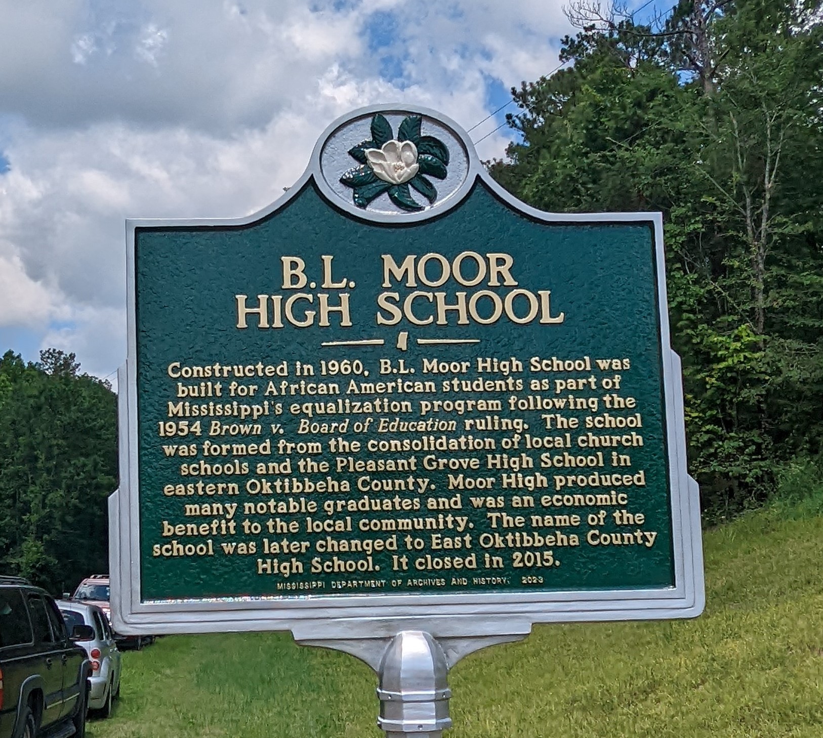 B.L. Moor Historical Marker