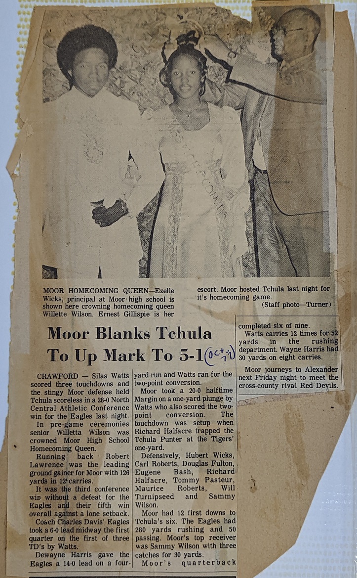 Moor Blanks Tchula To Up Mark To 5-1