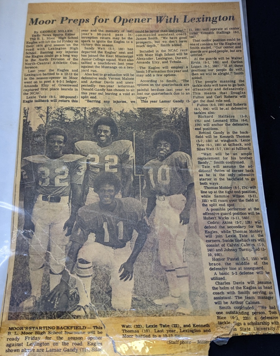 Moor Prepares for Opener With Lexington