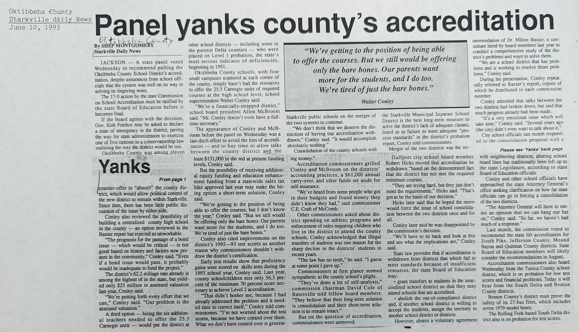 Panel Yanks Accreditation