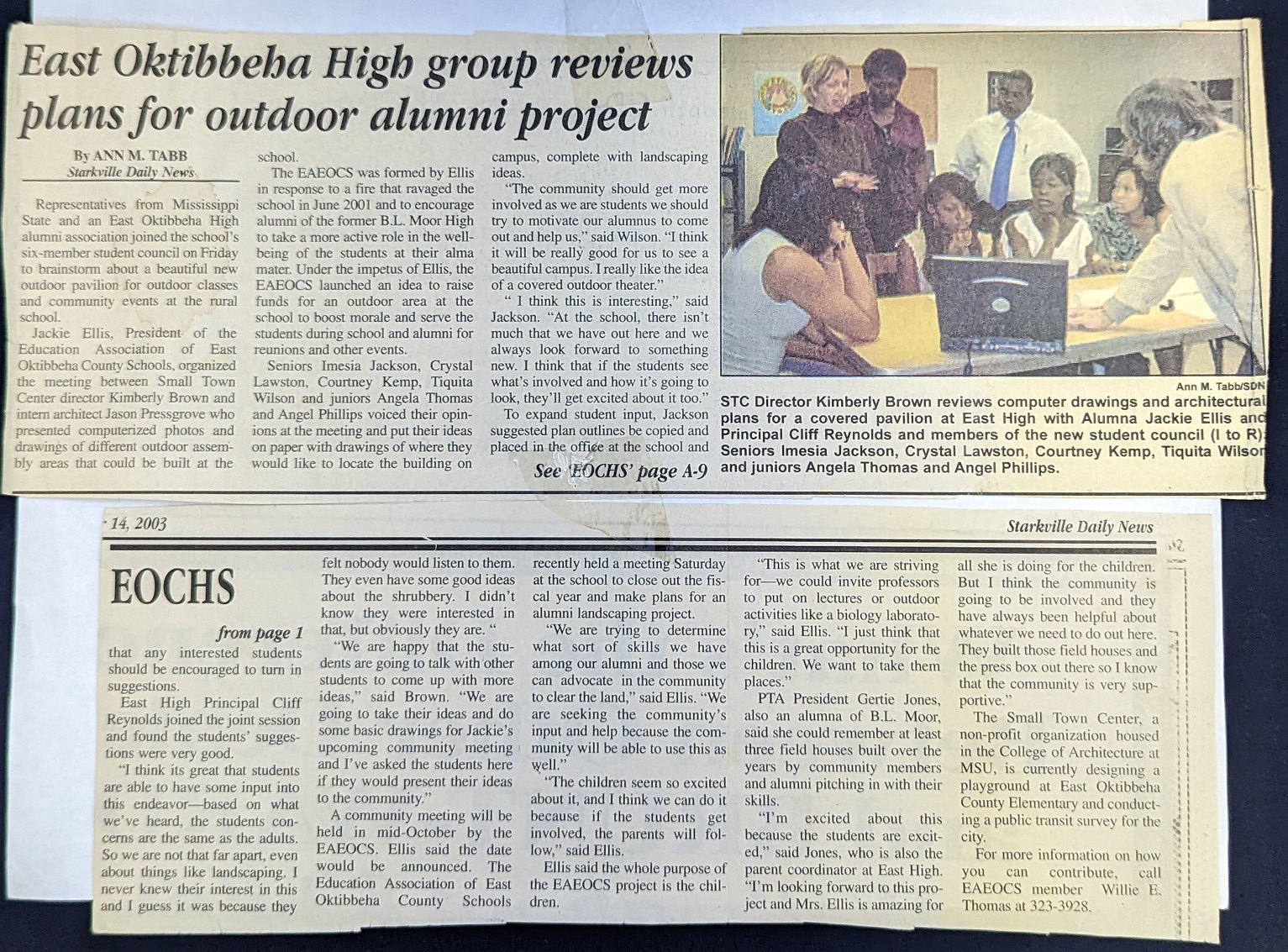 East Oktibbeha High group reviews plans for outdoor alumni project