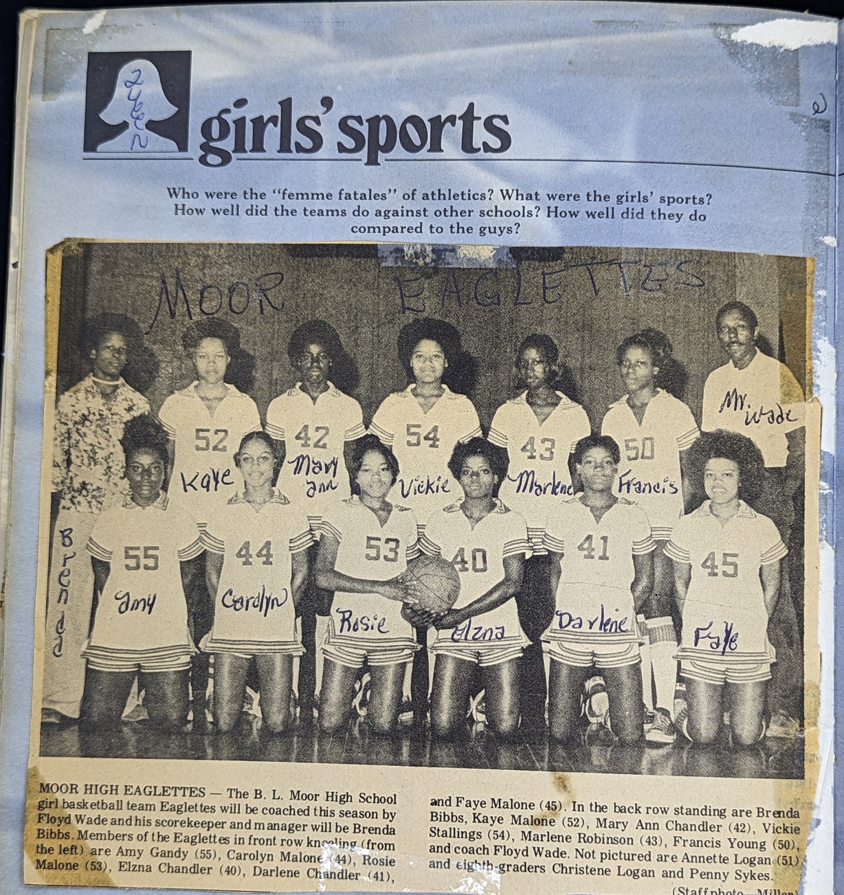 click to see item 1977 Women's Basketball Team Picture