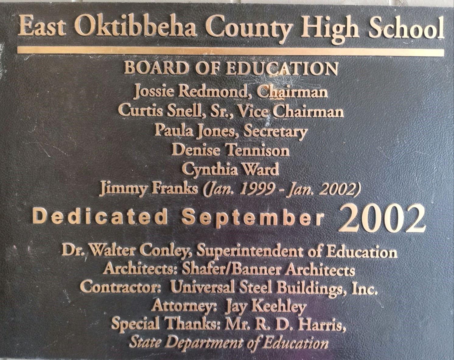 East Oktibbeha County High School Dedication
