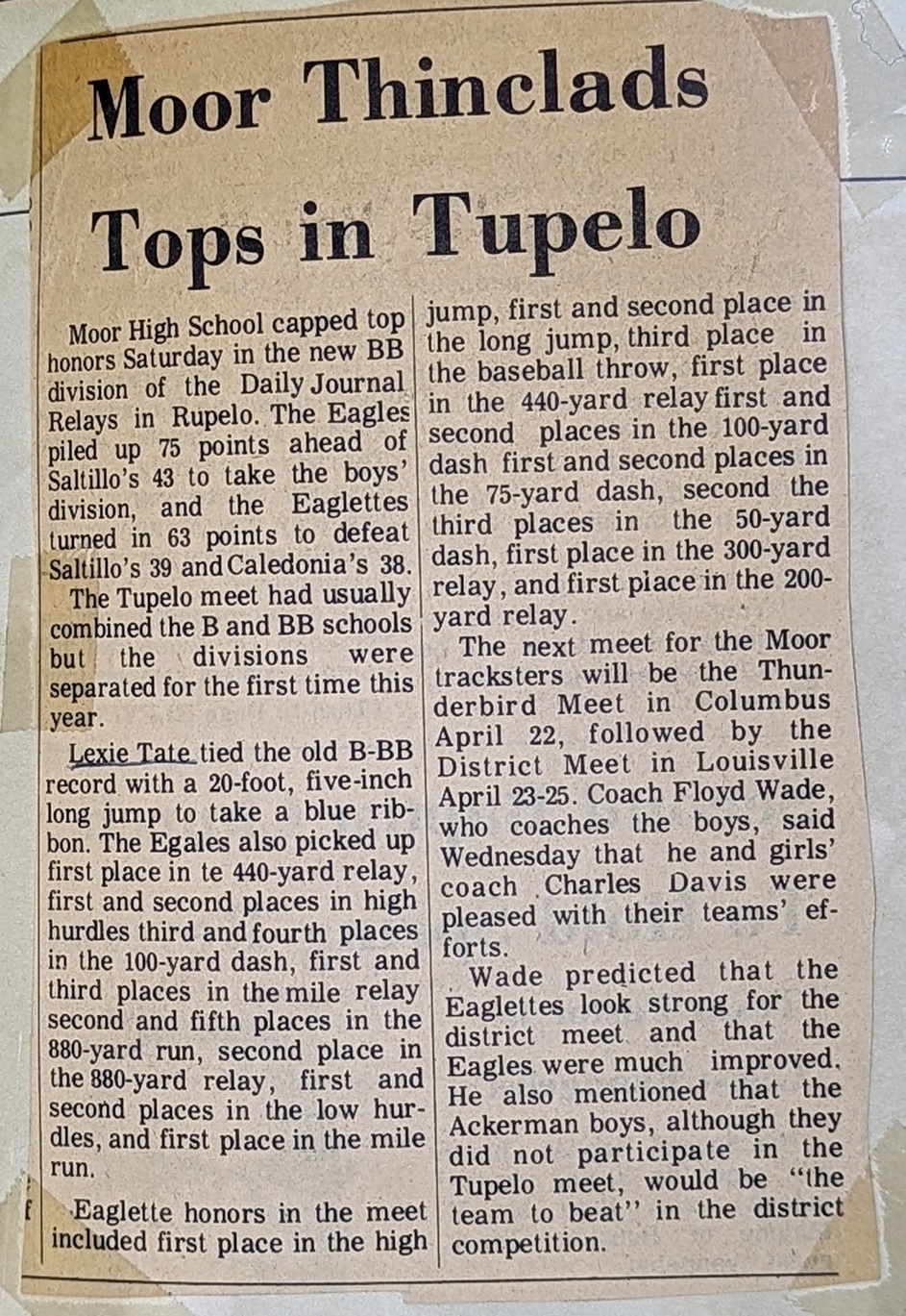 Moor High Thinclads Tops in Tupelo